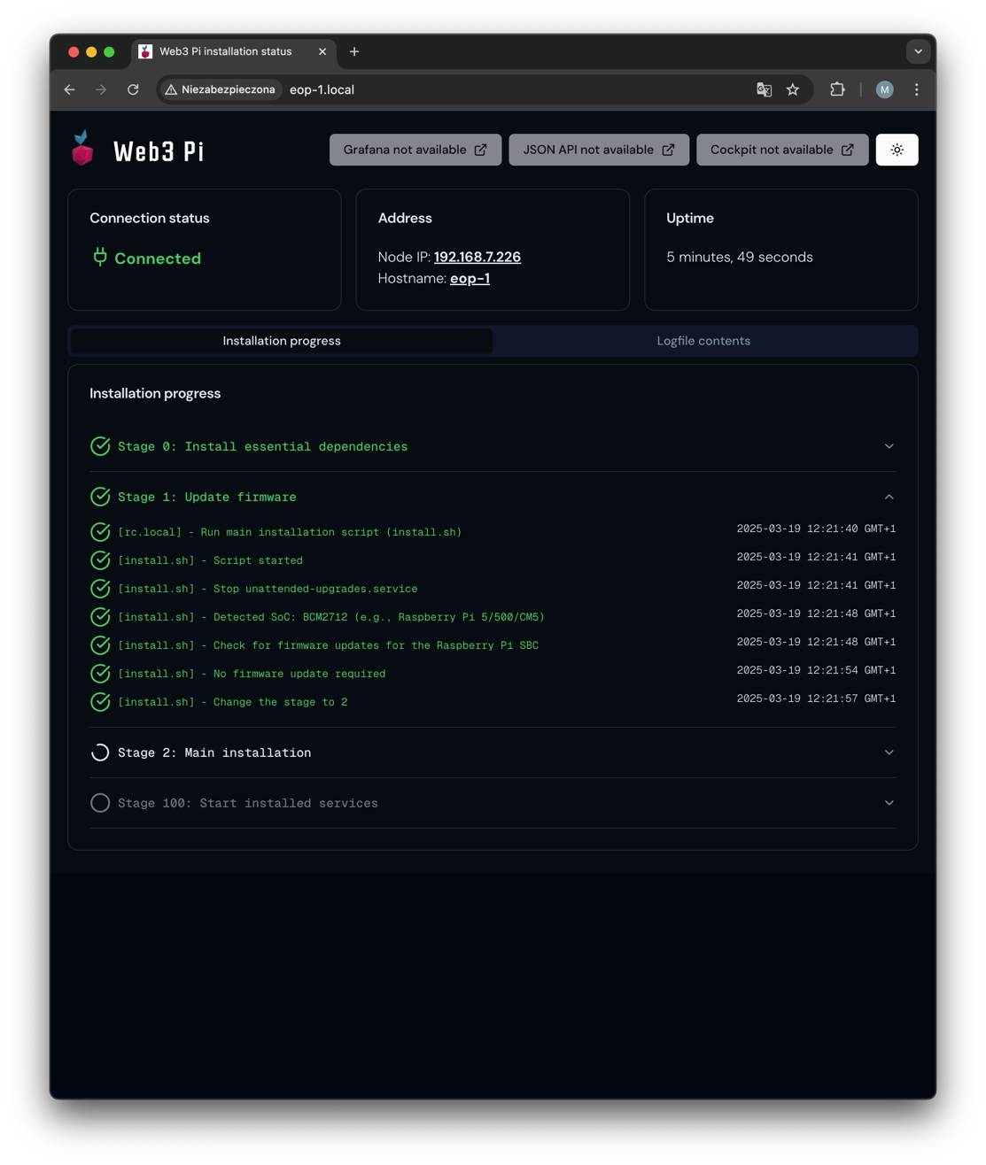 Monitoring Installation